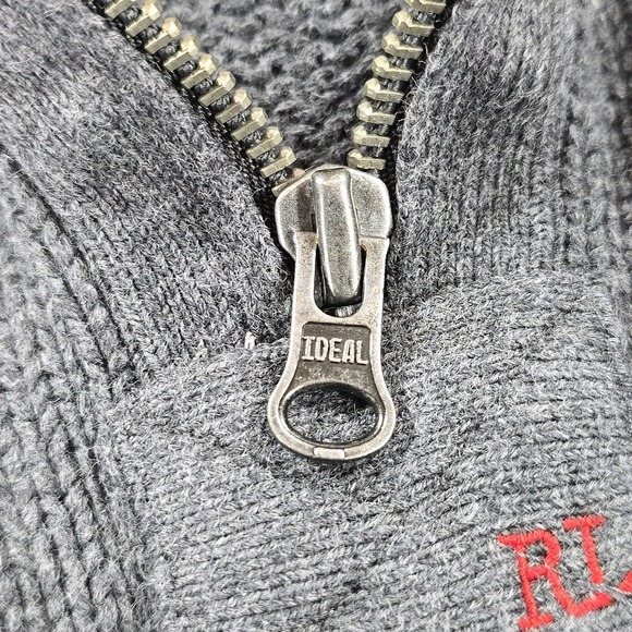 Polo Jeans Co Ralph Lauren 1/4 Zip Pullover Mens M Gray Knit Casual Sweater - Picture 6 of 9